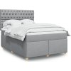 Box spring postel s matrací 140x190 cm textil [3291283] (Barva Tmavě šedá)