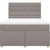 Box spring postel s matrací 140 x 190 cm textil [3291283] (Barva Tmavě šedá)