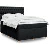 Box spring postel s matrací 140 x 190 cm textil [3291283] (Barva Tmavě šedá)