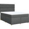 Box spring postel s matrací 140 x 190 cm textil [3291283] (Barva Tmavě šedá)