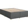 Box spring postel s matrací 140 x 190 cm textil [3291283] (Barva Tmavě šedá)