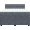 Box spring postel s matrací 140x190 cm samet [3290041] (Barva Tmavě šedá)