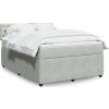 Box spring postel s matrací 140x190 cm samet [3290041] (Barva Tmavě šedá)