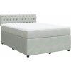 Box spring postel s matrací 140x190 cm samet [3290041] (Barva Tmavě šedá)