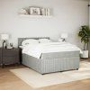 Box spring postel s matrací 140x190 cm samet [3290041] (Barva Tmavě šedá)