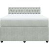 Box spring postel s matrací 140x190 cm samet [3290041] (Barva Tmavě šedá)