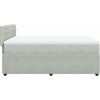 Box spring postel s matrací 140x190 cm samet [3290041] (Barva Tmavě šedá)