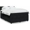 Box spring postel s matrací 140x190 cm samet [3290041] (Barva Tmavě šedá)