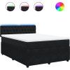 Box spring postel s matrací 140x190 cm samet [3290041] (Barva Tmavě šedá)