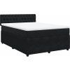 Box spring postel s matrací 140x190 cm samet [3290041] (Barva Tmavě šedá)
