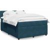 Box spring postel s matrací 140x190 cm samet [3290041] (Barva Tmavě šedá)
