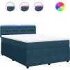 Box spring postel s matrací 140x190 cm samet [3290041] (Barva Tmavě šedá)
