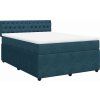 Box spring postel s matrací 140x190 cm samet [3290041] (Barva Tmavě šedá)