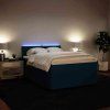 Box spring postel s matrací 140x190 cm samet [3290041] (Barva Tmavě šedá)
