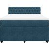 Box spring postel s matrací 140x190 cm samet [3290041] (Barva Tmavě šedá)