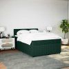 Box spring postel s matrací 140x190 cm samet [3290041] (Barva Tmavě šedá)