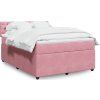 Box spring postel s matrací 140x190 cm samet [3290041] (Barva Tmavě šedá)