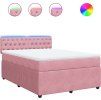 Box spring postel s matrací 140x190 cm samet [3290041] (Barva Tmavě šedá)