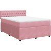 Box spring postel s matrací 140x190 cm samet [3290041] (Barva Tmavě šedá)