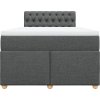 Box spring postel s matrací 120x190 cm textil [3288927] (Barva Tmavě šedá)