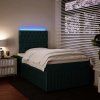 Box spring postel s matrací 120x190 cm samet [3294593] (Barva Tmavě šedá)
