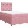 Box spring postel s matrací 120x190 cm samet [3294593] (Barva Tmavě šedá)