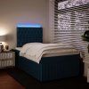 Box spring postel s matrací 120x190 cm samet [3294593] (Barva Tmavě šedá)