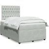 Box spring postel s matrací 120x190 cm samet [3294593] (Barva Tmavě šedá)