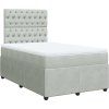 Box spring postel s matrací 120x190 cm samet [3294593] (Barva Tmavě šedá)