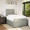 Box spring postel s matrací 120x190 cm samet [3294593] (Barva Tmavě šedá)