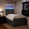 Box spring postel s matrací 120x190 cm samet [3294593] (Barva Tmavě šedá)