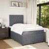 Box spring postel s matrací 120x190 cm samet [3294593] (Barva Tmavě šedá)
