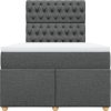 Box spring postel s matrací 120x190 cm textil [3293527] (Barva Tmavě šedá)
