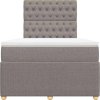 Box spring postel s matrací 120x190 cm textil [3292005] (Barva Tmavě hnědá)