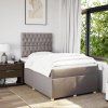 Box spring postel s matrací 120x190 cm textil [3291227] (Barva Tmavě šedá)