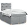 Box spring postel s matrací 120x190 cm textil [3291227] (Barva Tmavě šedá)