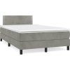 Box spring postel s matrací 120x190 cm samet [3269831] (Barva Světle šedá)