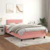 Box spring postel s matrací 120x190 cm samet [3269831] (Barva Světle šedá)