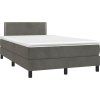 Box spring postel s matrací 120x190 cm samet [3269831] (Barva Světle šedá)