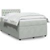 Box spring postel s matrací 120x190 cm samet [3287693] (Barva Tmavě šedá)