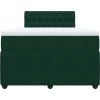 Box spring postel s matrací 120x190 cm samet [3287693] (Barva Tmavě šedá)