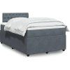 Box spring postel s matrací 120x190 cm samet [3287693] (Barva Tmavě šedá)
