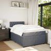 Box spring postel s matrací 120x190 cm samet [3287693] (Barva Tmavě šedá)