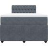 Box spring postel s matrací 120x190 cm samet [3287693] (Barva Tmavě šedá)