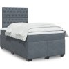 Box spring postel s matrací 120x190 cm samet [3293165] (Barva Tmavě šedá)