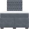 Box spring postel s matrací 120x190 cm samet [3293165] (Barva Tmavě šedá)