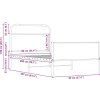 Rám postele bez matrace 90x200 cm kompozitní dřevo [4100439] (Barva dub sonoma)