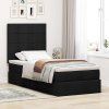 Osmanský postel s matrací 90x200 cm textil [3313128] (Barva Černá)