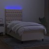 Box spring postel s matrací a LED 100x200 cm textil [3135094] (Barva Tmavě šedá)