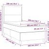 Box spring postel s matrací a LED 100x200 cm samet [3136048] (Barva Tmavě šedá)